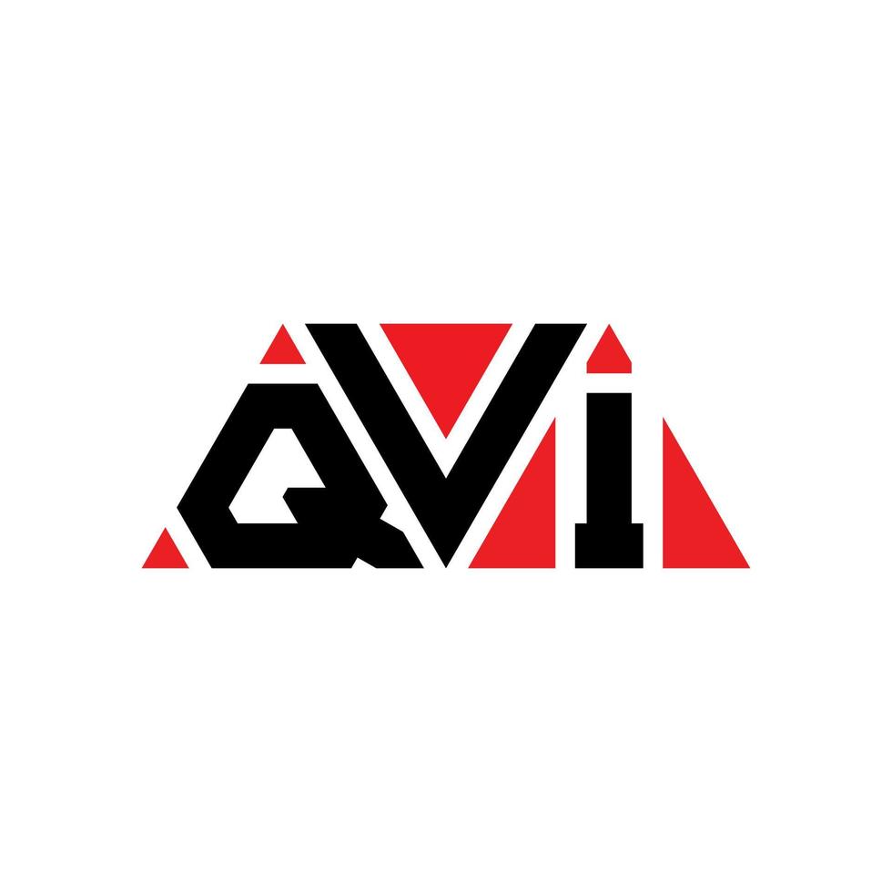 qvi diseño de logotipo de letra triangular con forma de triángulo. monograma de diseño del logotipo del triángulo qvi. plantilla de logotipo de vector de triángulo qvi con color rojo. qvi logo triangular logo simple, elegante y lujoso. qvi