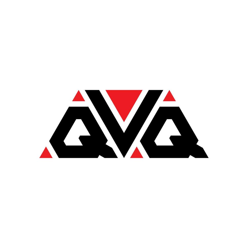 qvq diseño de logotipo de letra triangular con forma de triángulo. monograma de diseño del logotipo del triángulo qvq. plantilla de logotipo de vector de triángulo qvq con color rojo. logotipo triangular qvq logotipo simple, elegante y lujoso. qvq