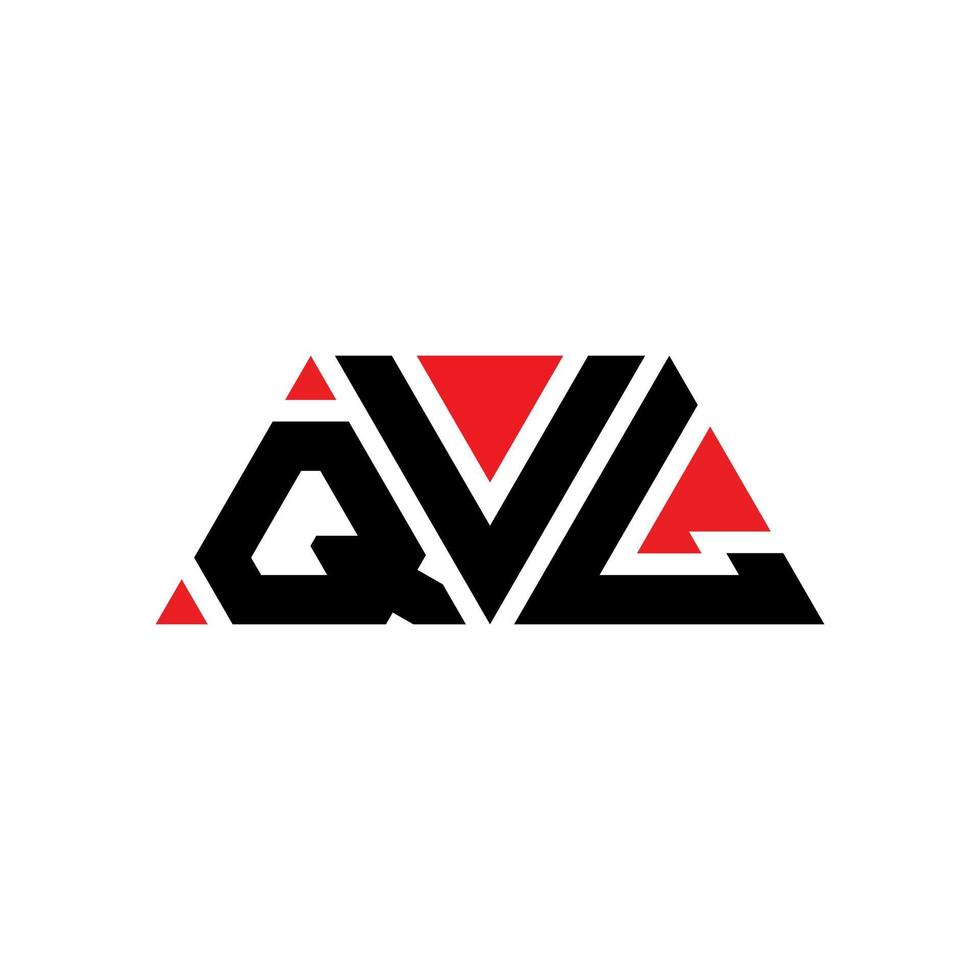 diseño de logotipo de letra triangular qvl con forma de triángulo. monograma de diseño de logotipo de triángulo qvl. plantilla de logotipo de vector de triángulo qvl con color rojo. logotipo triangular qvl logotipo simple, elegante y lujoso. qvl