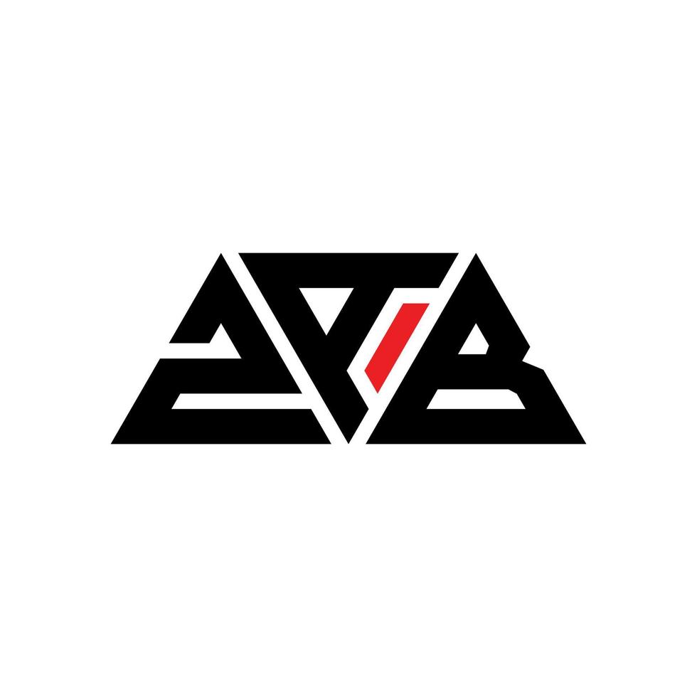 diseño de logotipo de letra de triángulo zab con forma de triángulo. monograma de diseño de logotipo de triángulo zab. plantilla de logotipo de vector de triángulo zab con color rojo. logotipo triangular zab logotipo simple, elegante y lujoso. Zab