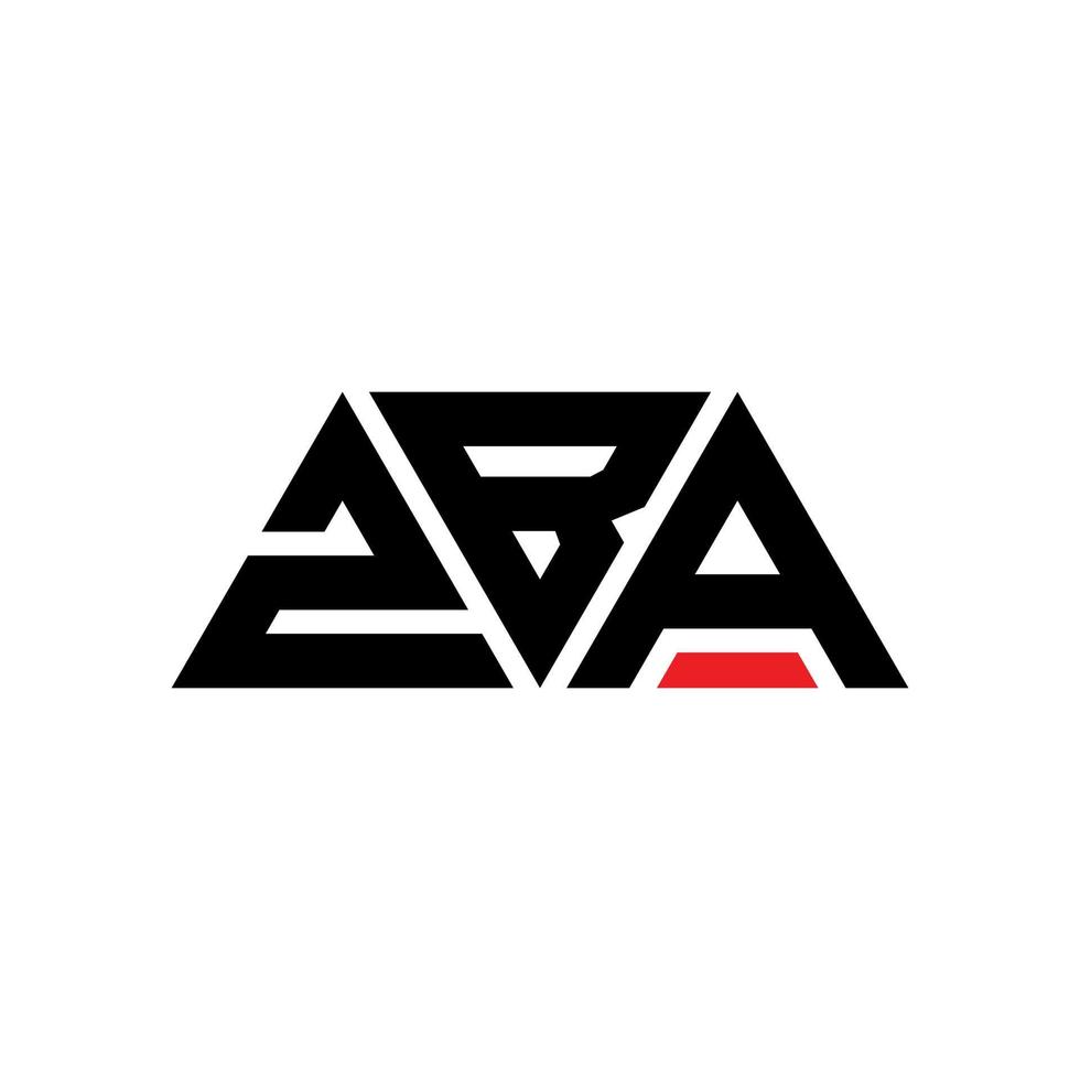 Diseño de logotipo de letra triangular zba con forma de triángulo. monograma de diseño del logotipo del triángulo zba. plantilla de logotipo de vector de triángulo zba con color rojo. logotipo triangular zba logotipo simple, elegante y lujoso. zba