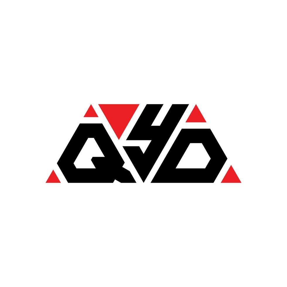 diseño de logotipo de letra triangular qyd con forma de triángulo. monograma de diseño de logotipo de triángulo qyd. plantilla de logotipo de vector de triángulo qyd con color rojo. logotipo triangular qyd logotipo simple, elegante y lujoso. qyd