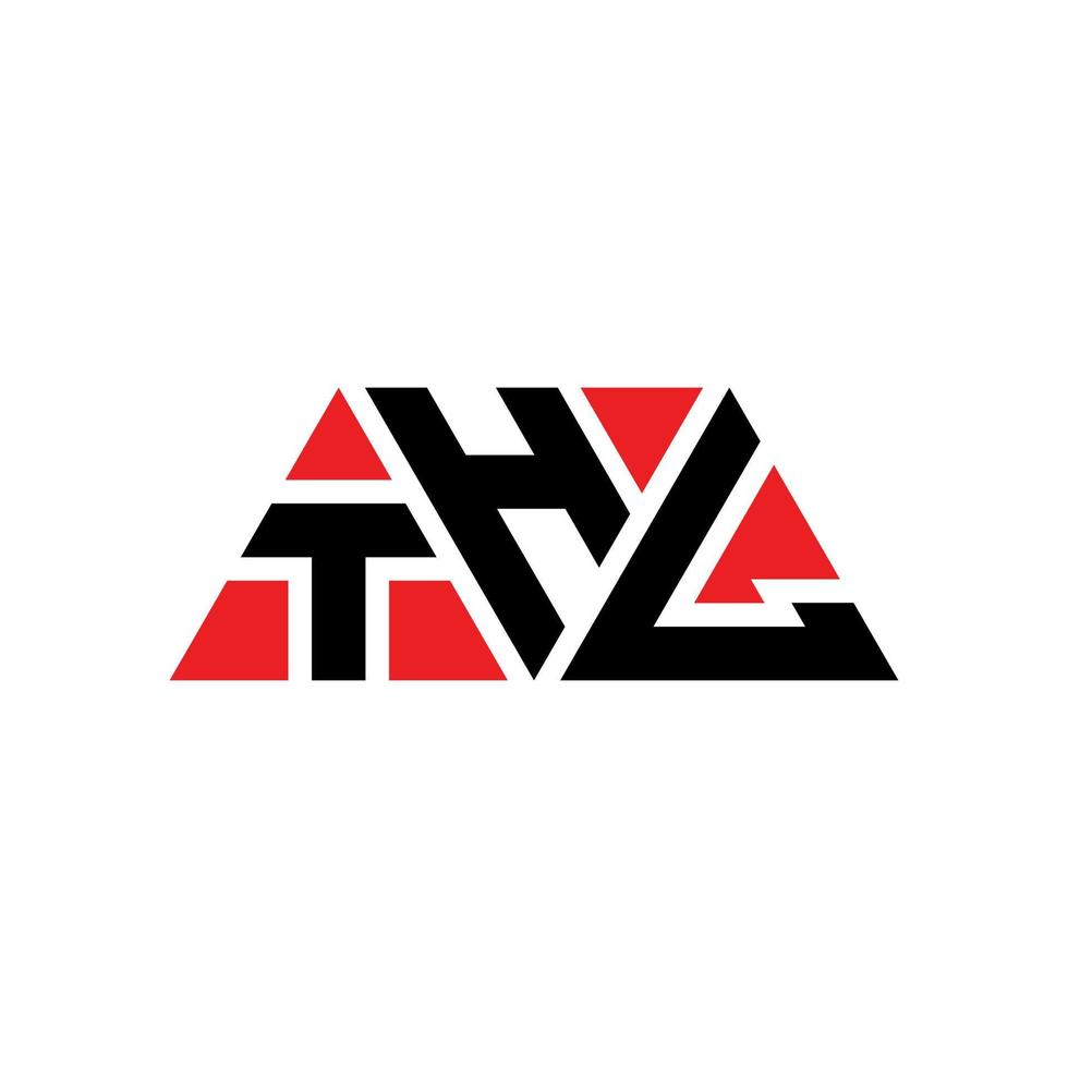 THL triangle letter logo design with triangle shape. THL triangle logo design monogram. THL triangle vector logo template with red color. THL triangular logo Simple, Elegant, and Luxurious Logo. THL