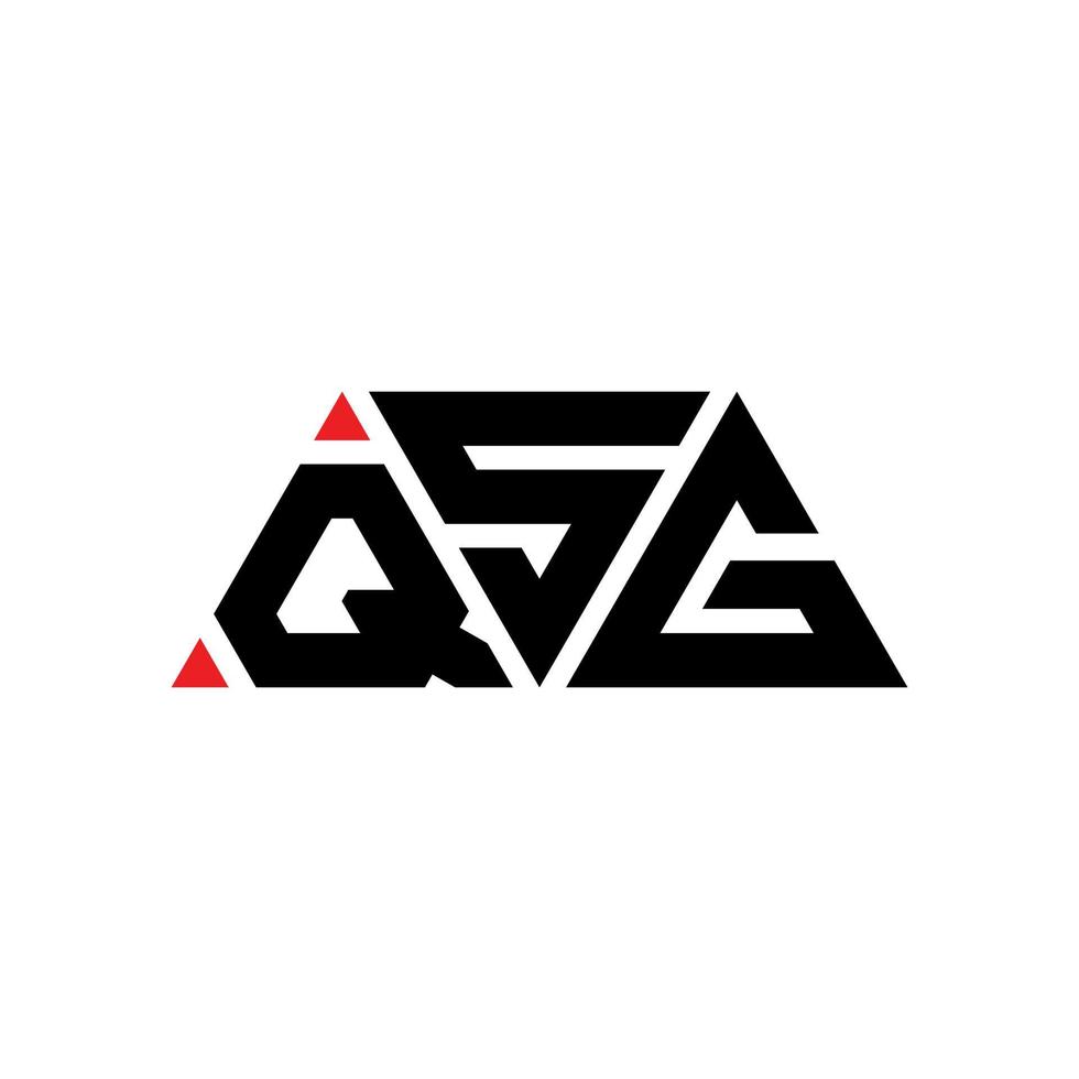 qsg diseño de logotipo de letra triangular con forma de triángulo. monograma de diseño del logotipo del triángulo qsg. plantilla de logotipo de vector de triángulo qsg con color rojo. logotipo triangular qsg logotipo simple, elegante y lujoso. qsg