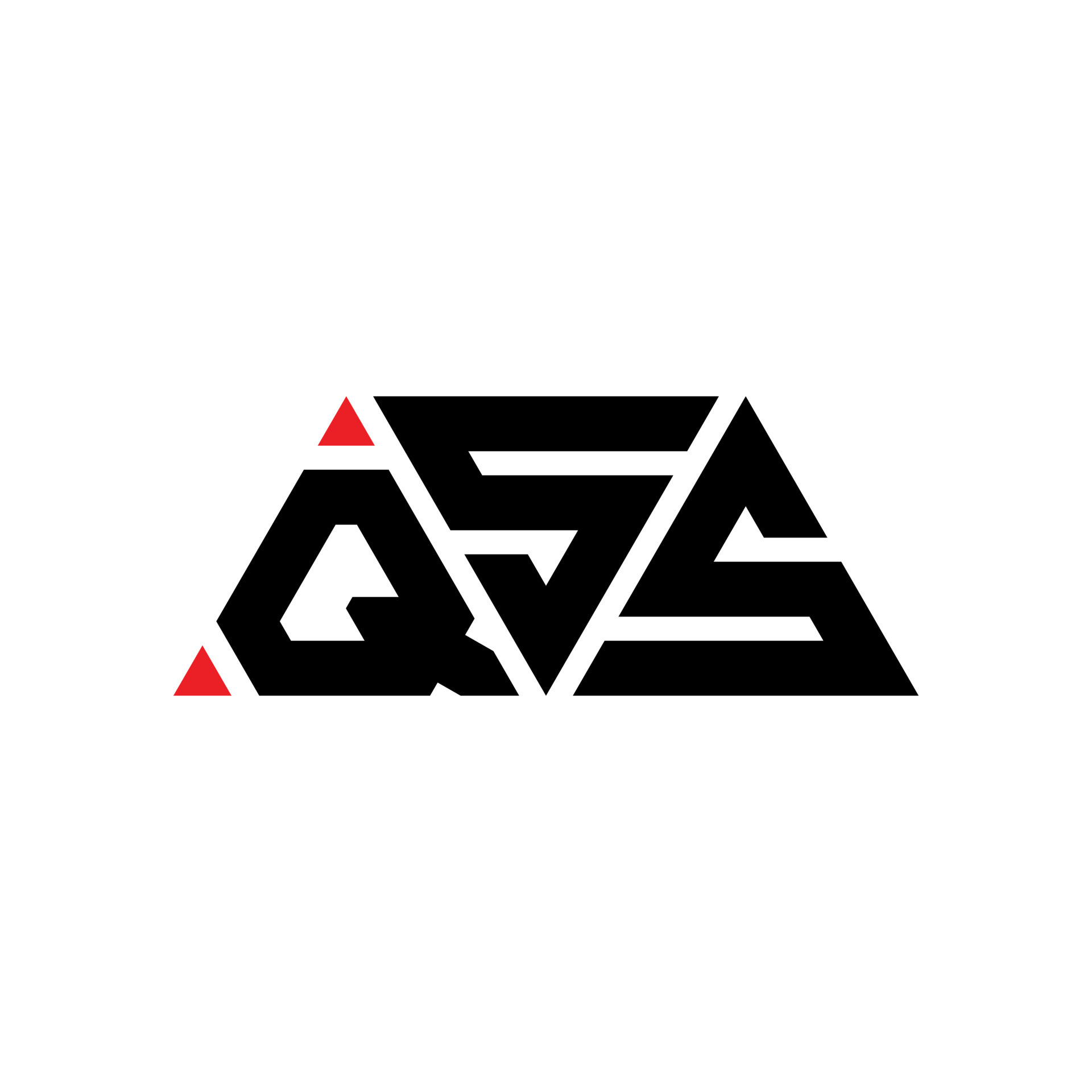 QSS triangle letter logo design with triangle shape. QSS triangle logo