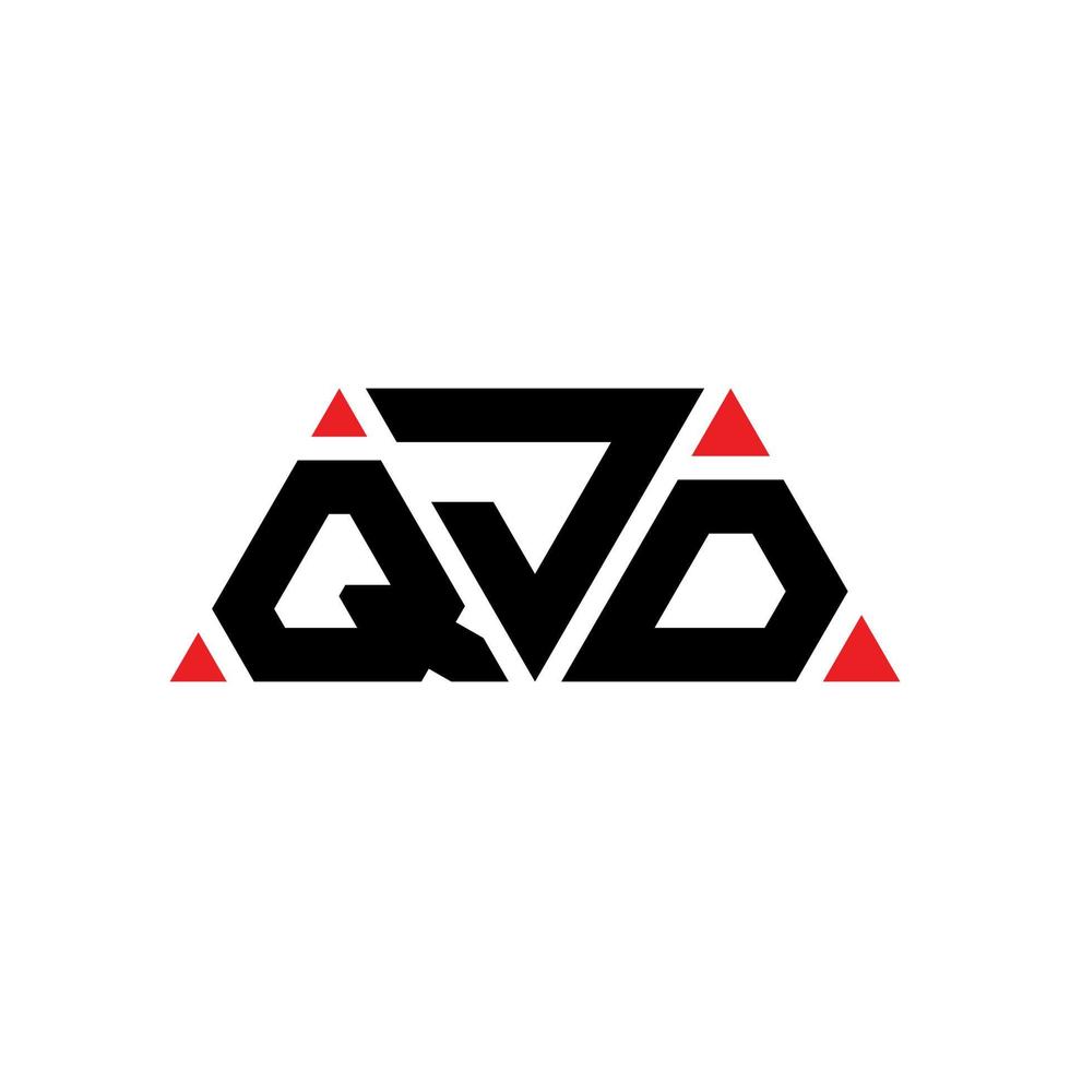 diseño de logotipo de letra triangular qjd con forma de triángulo. monograma de diseño del logotipo del triángulo qjd. plantilla de logotipo de vector de triángulo qjd con color rojo. logotipo triangular qjd logotipo simple, elegante y lujoso. qjd