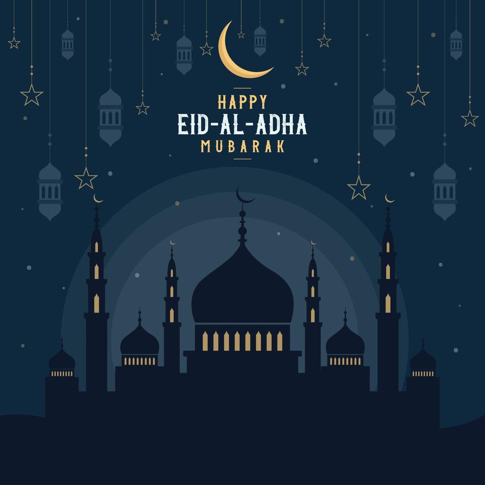 Abstract religious Happy Eid Al Adha Mubarak Islamic vector illustration