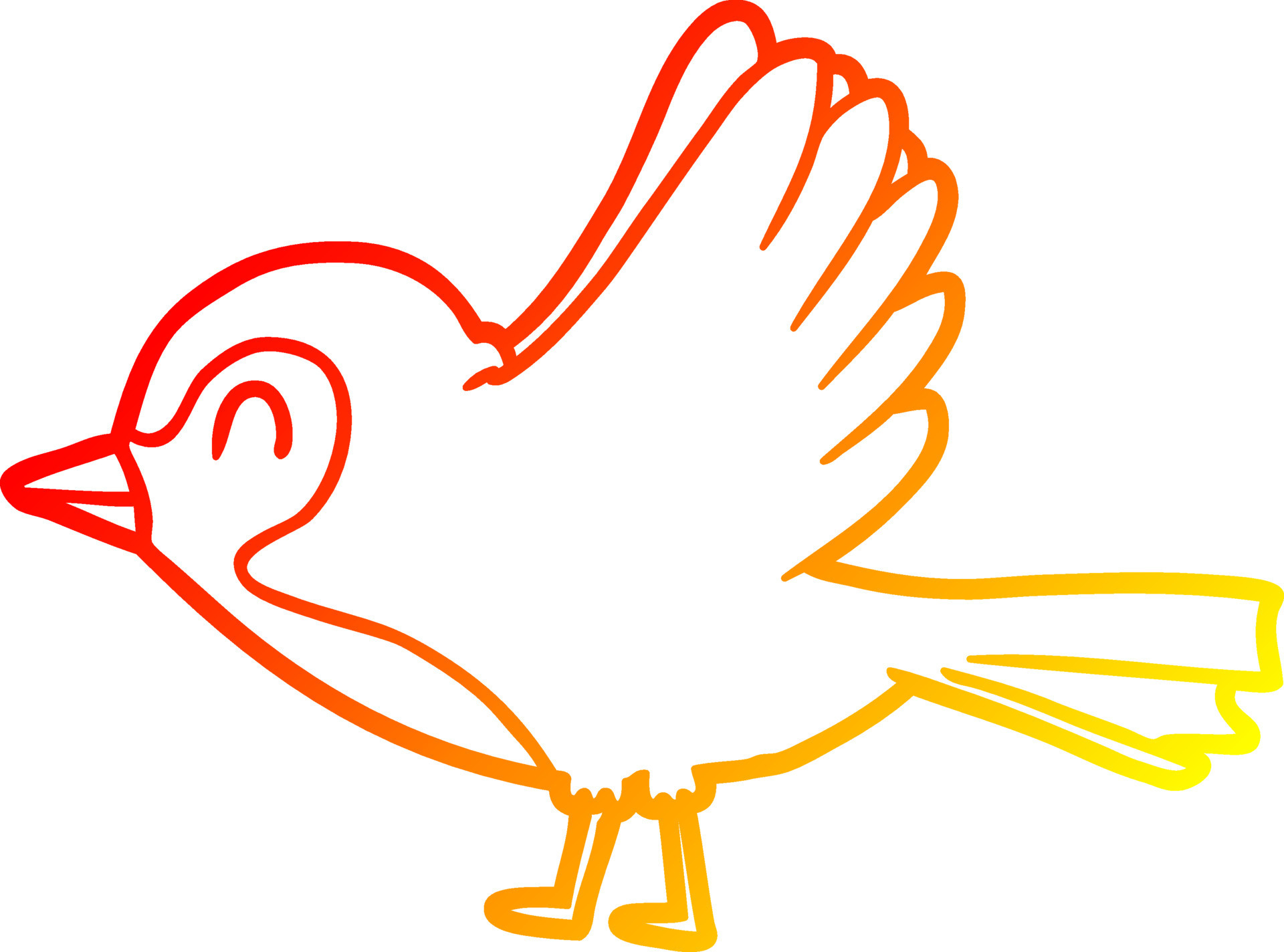 warm gradient line drawing cartoon robin taking flight 9985448 Vector Art at Vecteezy warm gradient line drawing cartoon robin taking flight 9985448 Vector Art at Vecteezy