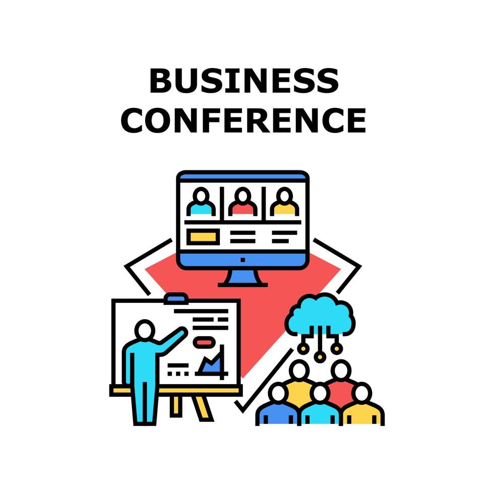 Business Conference Employees Vector Concept Color