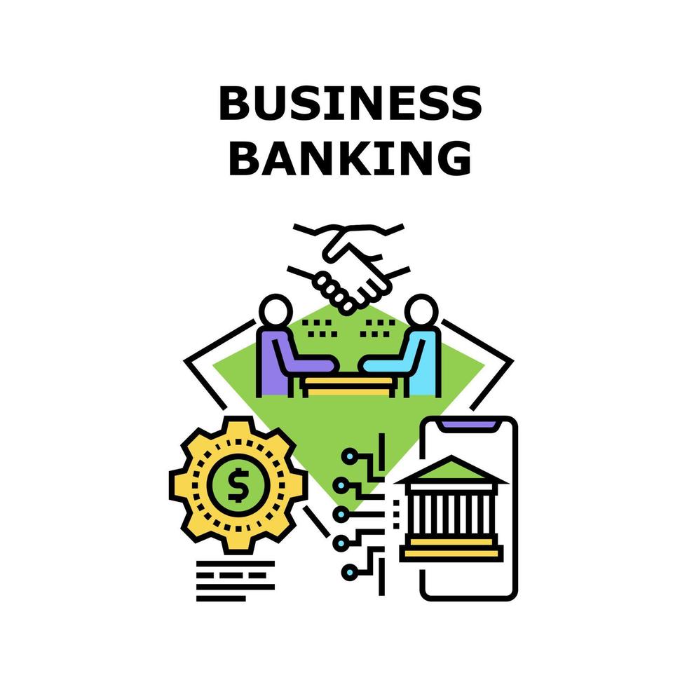 ilustración de color de concepto de vector de banca empresarial