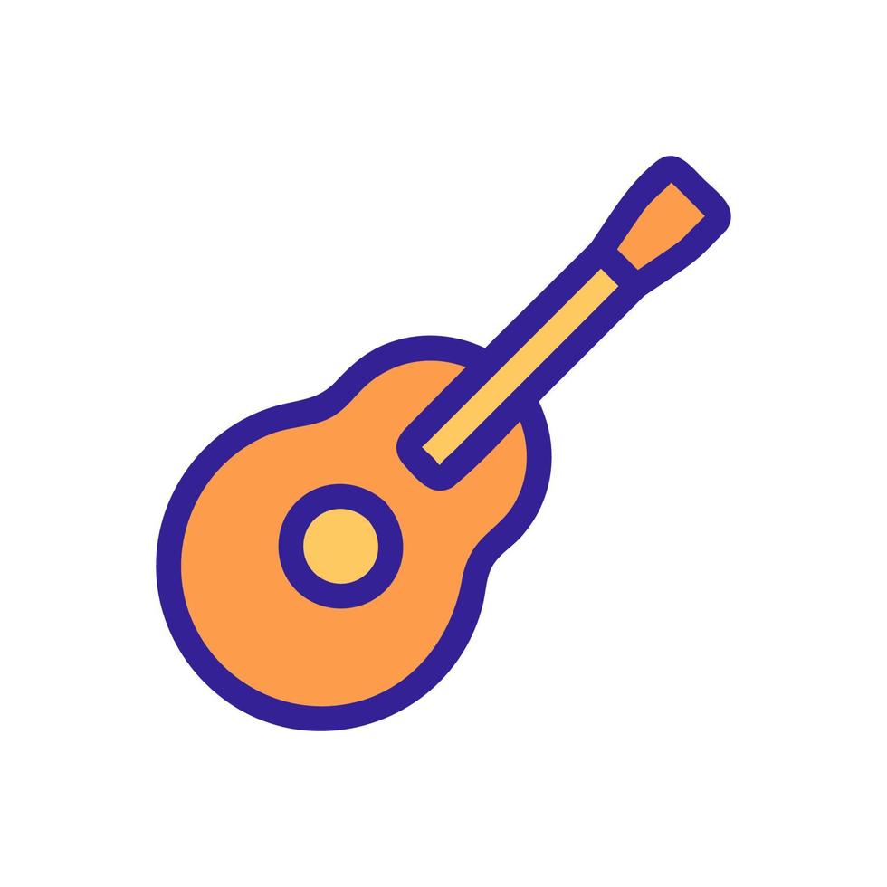 Guitar icon vector. Isolated contour symbol illustration vector