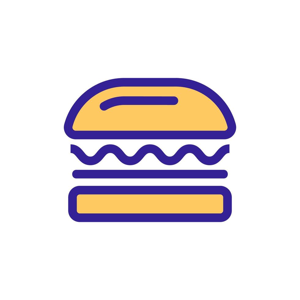 Burger icon vector. Isolated contour symbol illustration vector