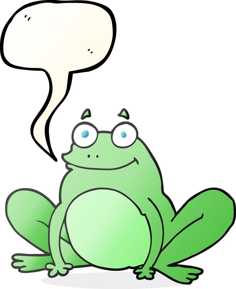 speech bubble cartoon happy frog vector