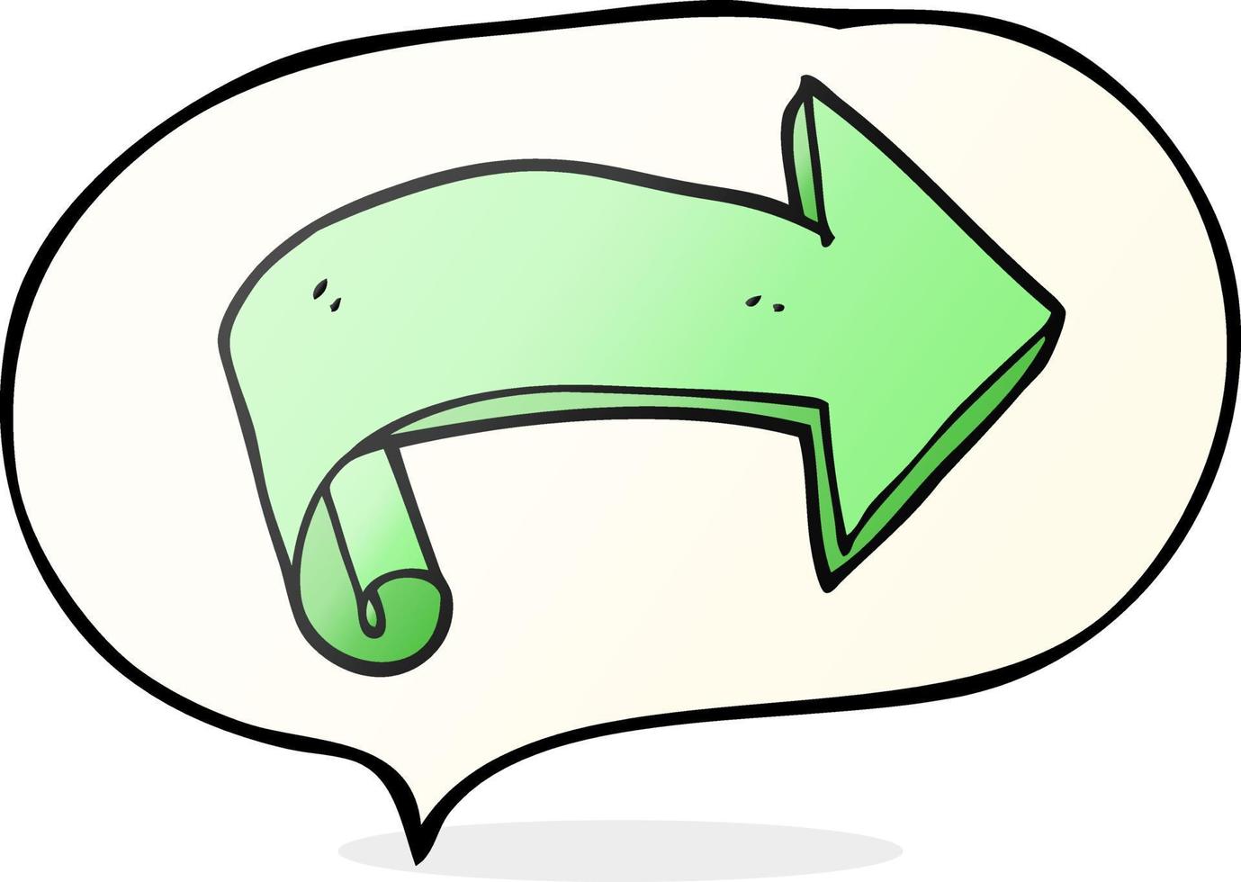 speech bubble cartoon arrow vector