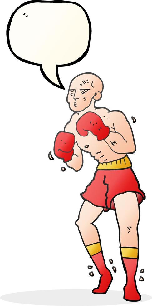 speech bubble cartoon boxer vector