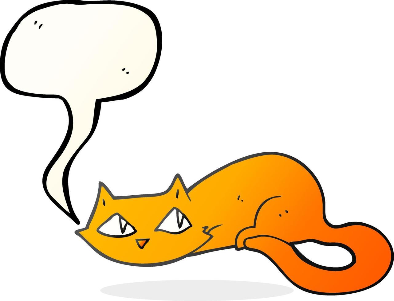 gato de dibujos animados de burbujas de discurso vector