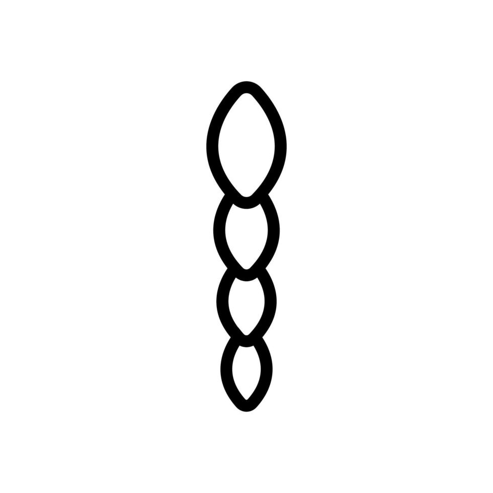 braid icon vector. Isolated contour symbol illustration vector