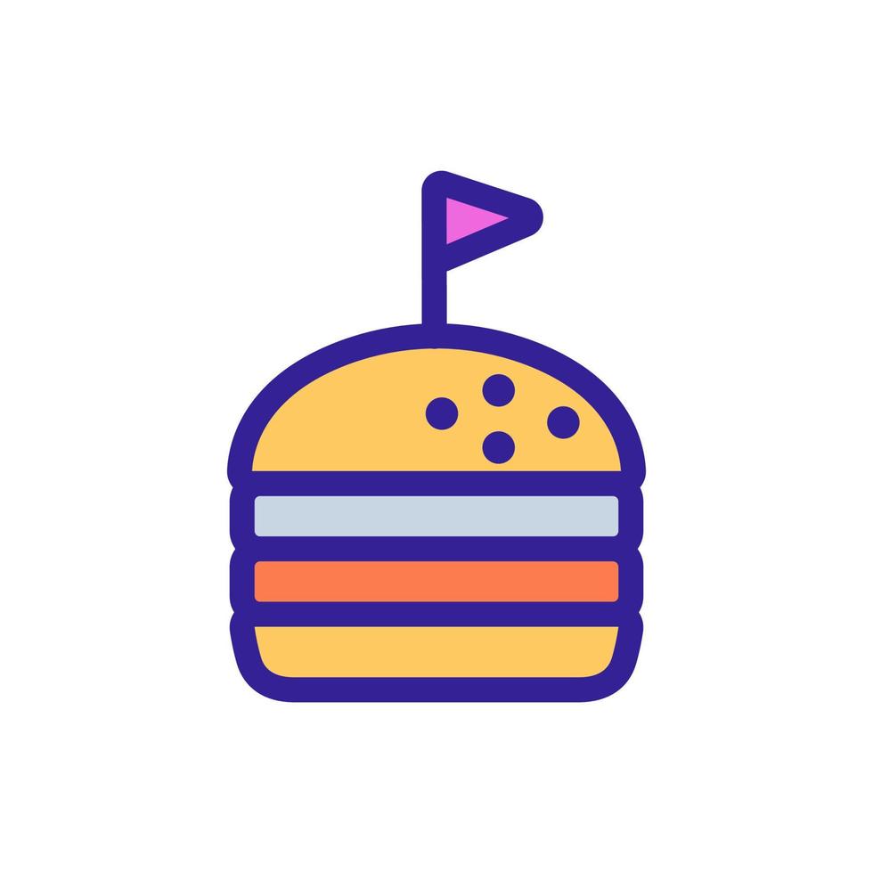 Burger icon vector. Isolated contour symbol illustration vector