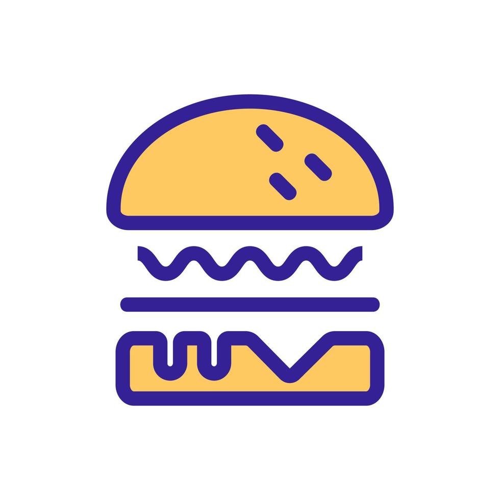 Burger icon vector. Isolated contour symbol illustration vector