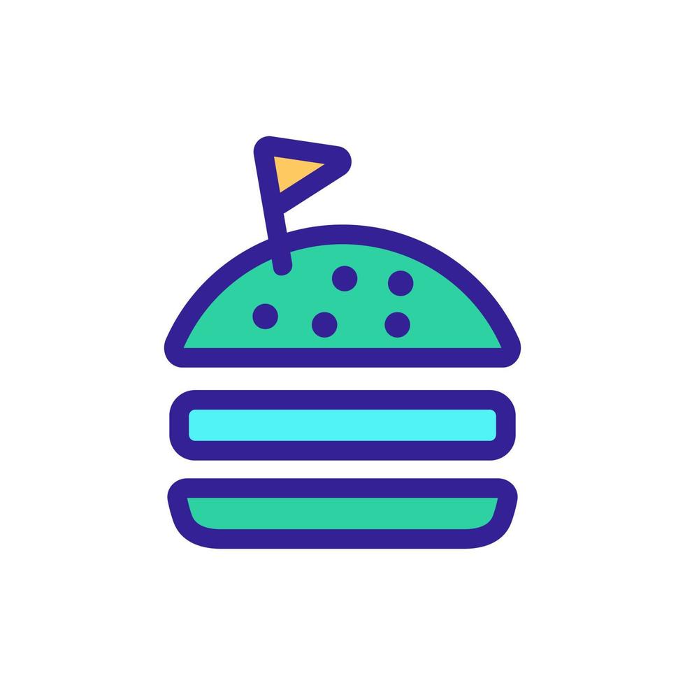 Burger icon vector. Isolated contour symbol illustration vector