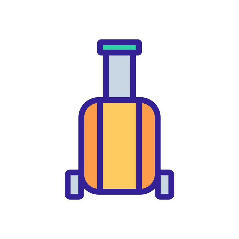 Luggage bag icon vector outline illustration