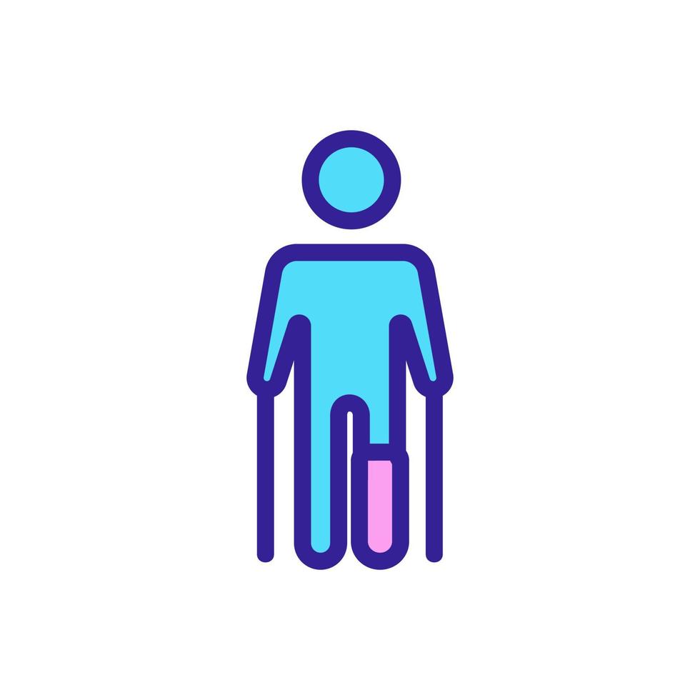 disabled person in a wheelchair icon vector outline illustration