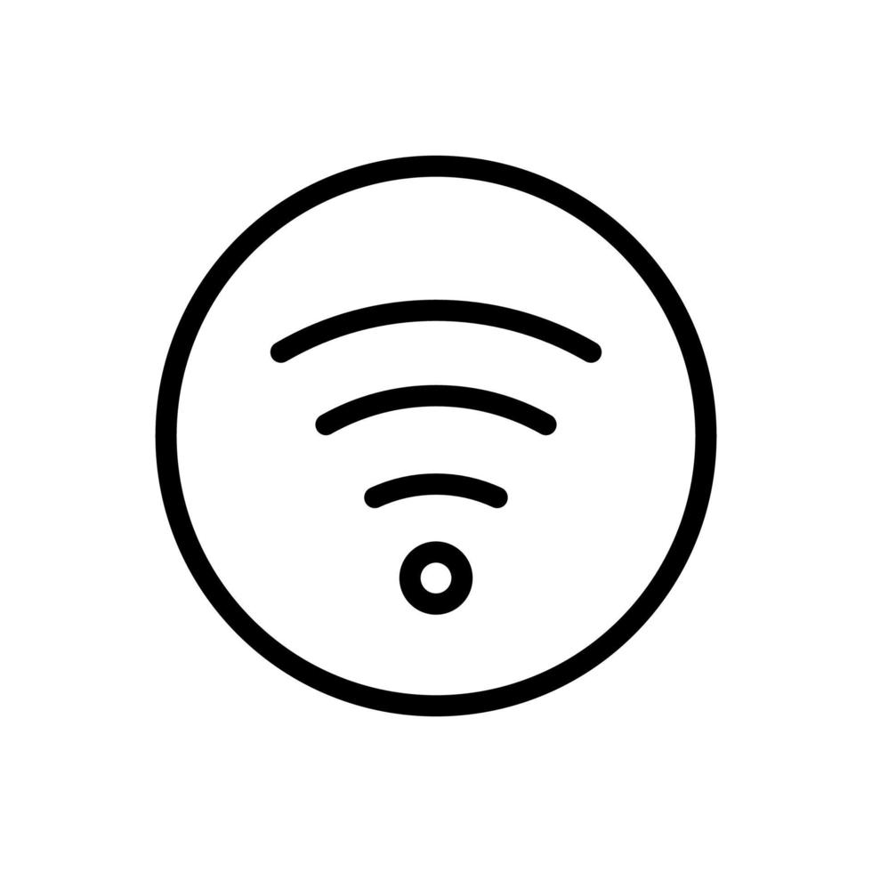 Internet wireless icon vector outline illustration