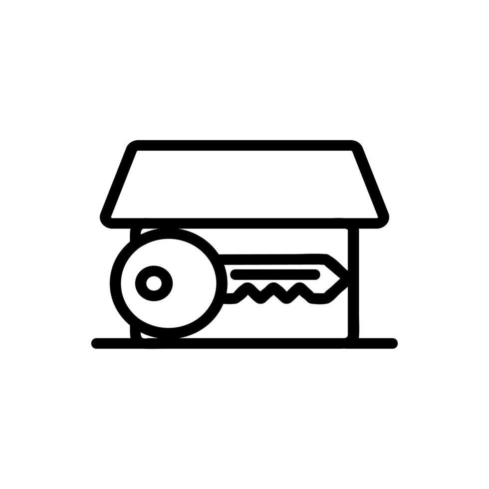 house under the castle icon vector. Isolated contour symbol illustration vector