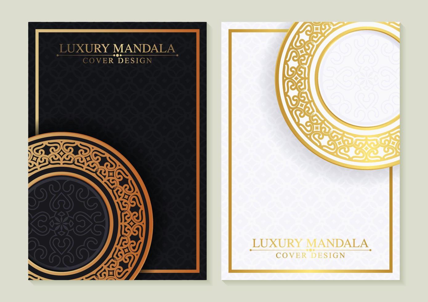 luxury cover background with mandala texture vector