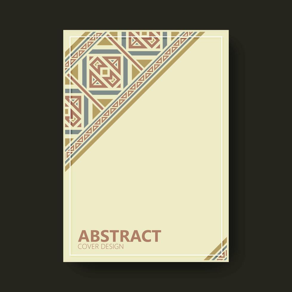 plantilla de portada de patrón geométrico abstracto vintage vector