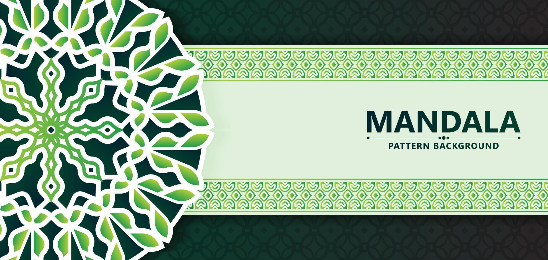 fondo de mandala decorativo verde vector