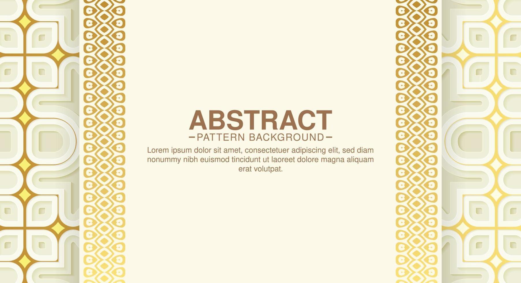 luxury white and gold ornament pattern background vector