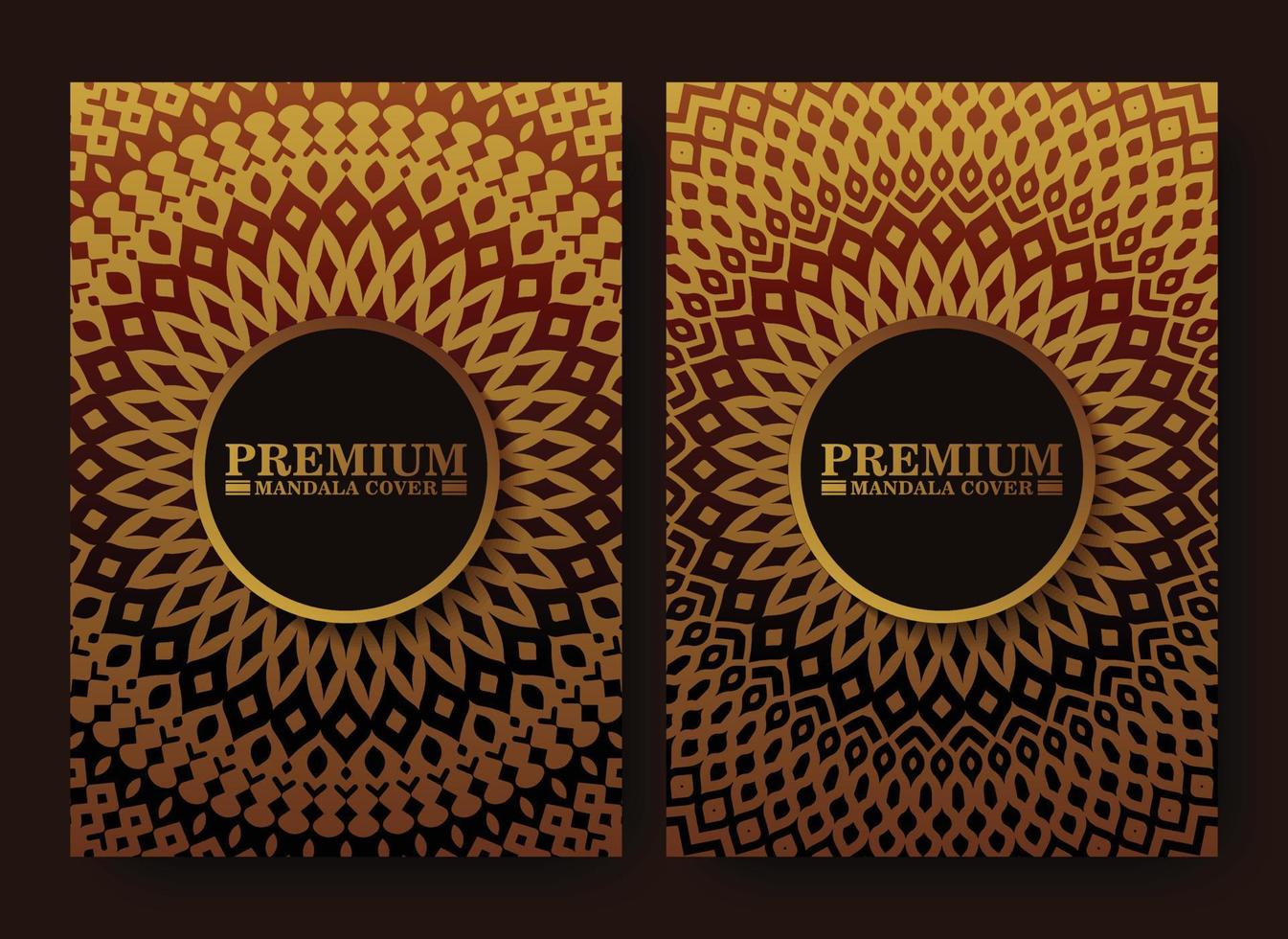 luxury cover background with mandala texture vector