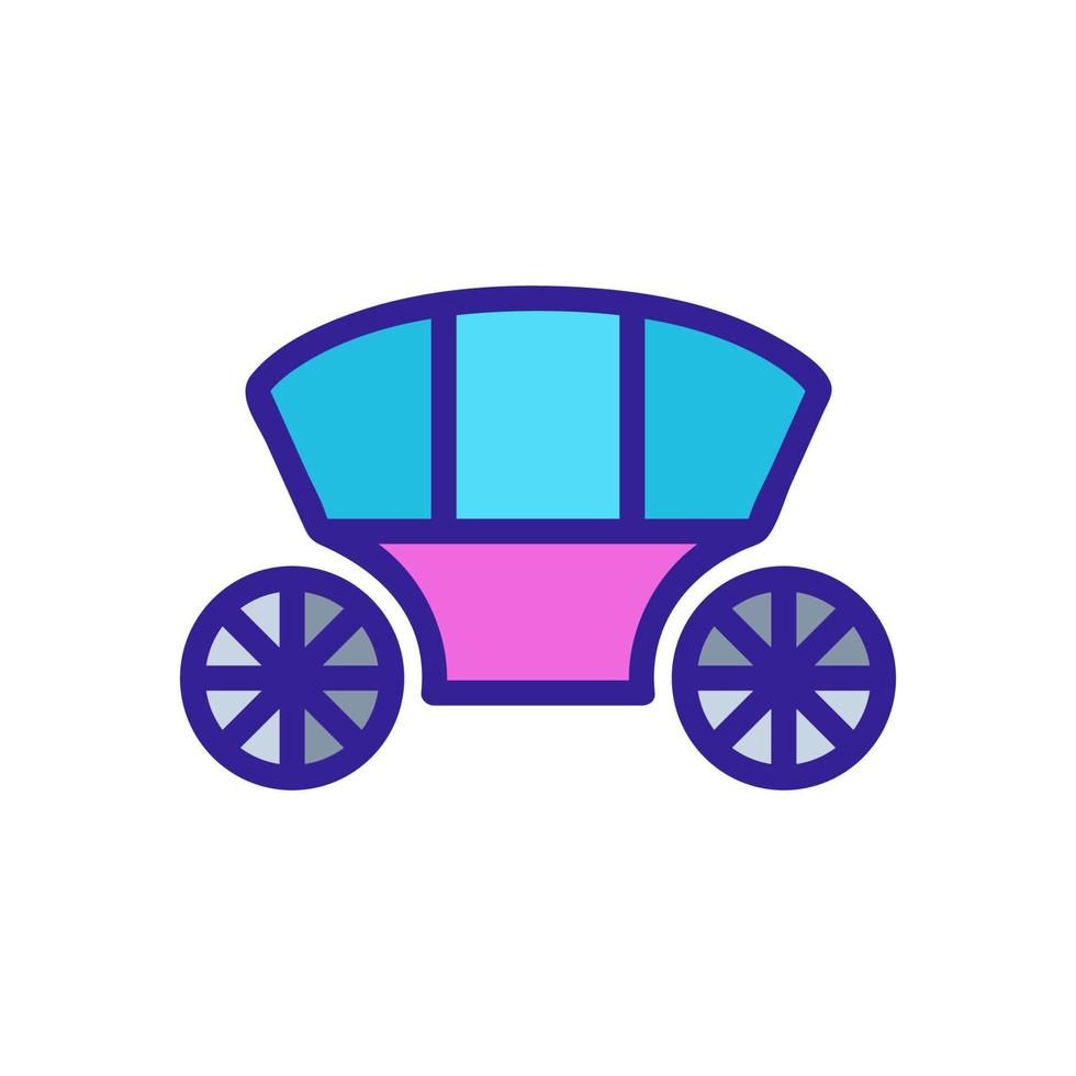 Coach brougham icon vector. Isolated contour symbol illustration vector