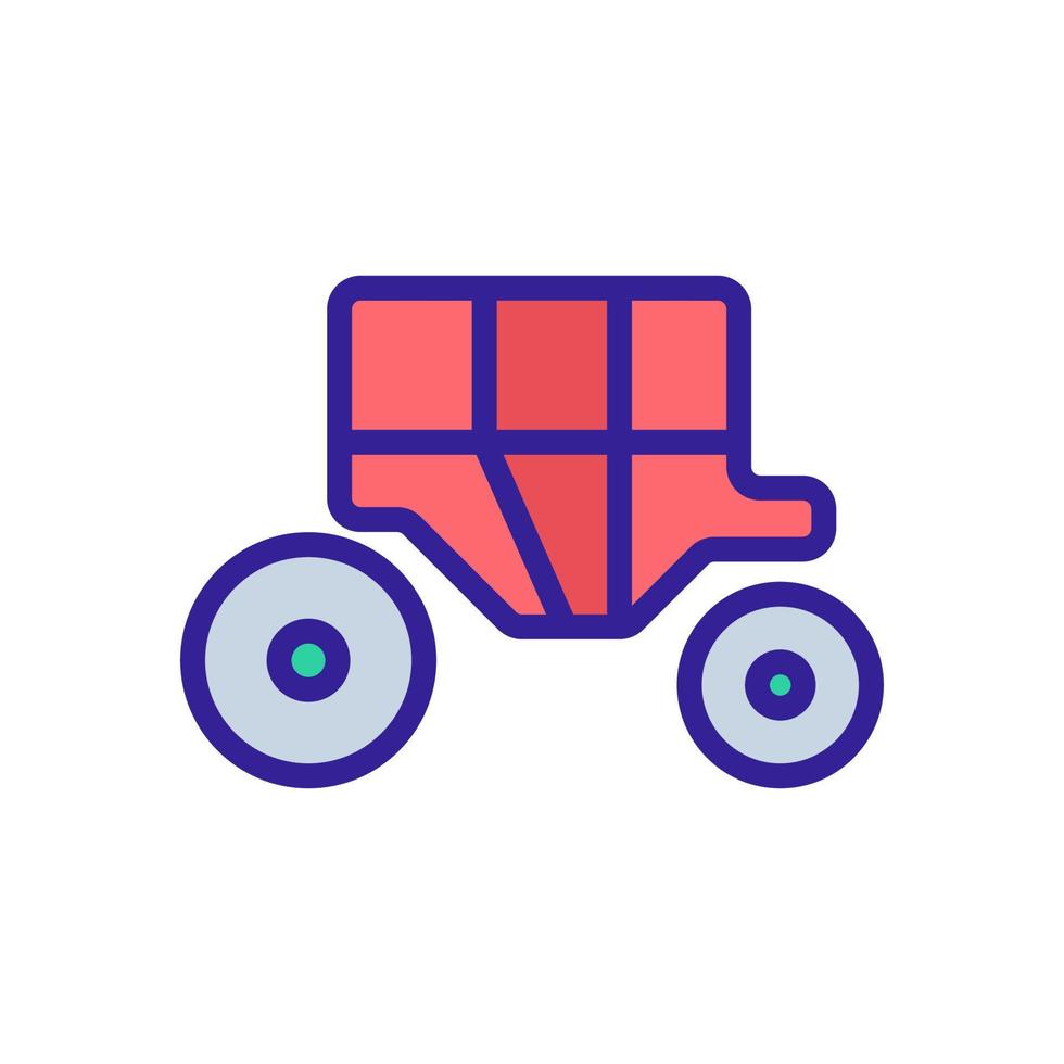 Coach brougham icon vector. Isolated contour symbol illustration vector
