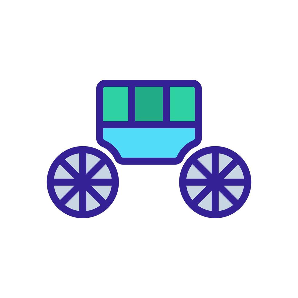 Coach brougham icon vector. Isolated contour symbol illustration vector