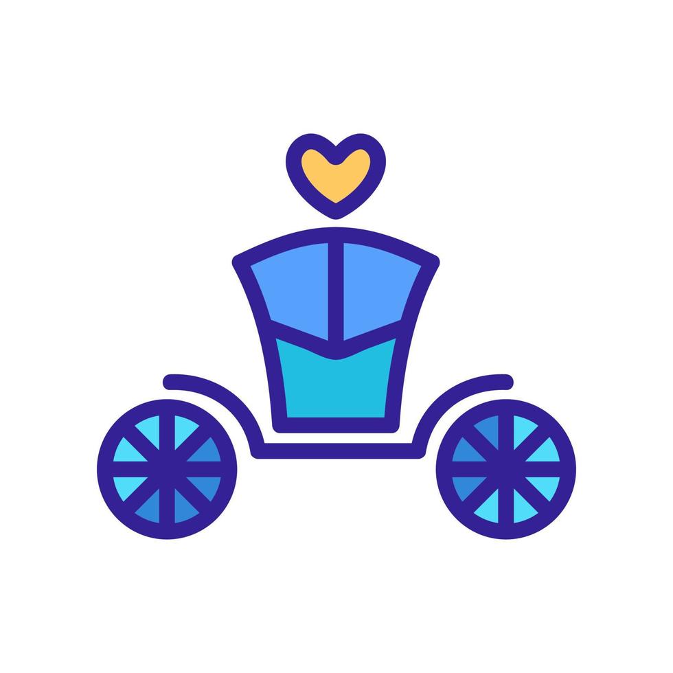 Coach brougham icon vector. Isolated contour symbol illustration vector