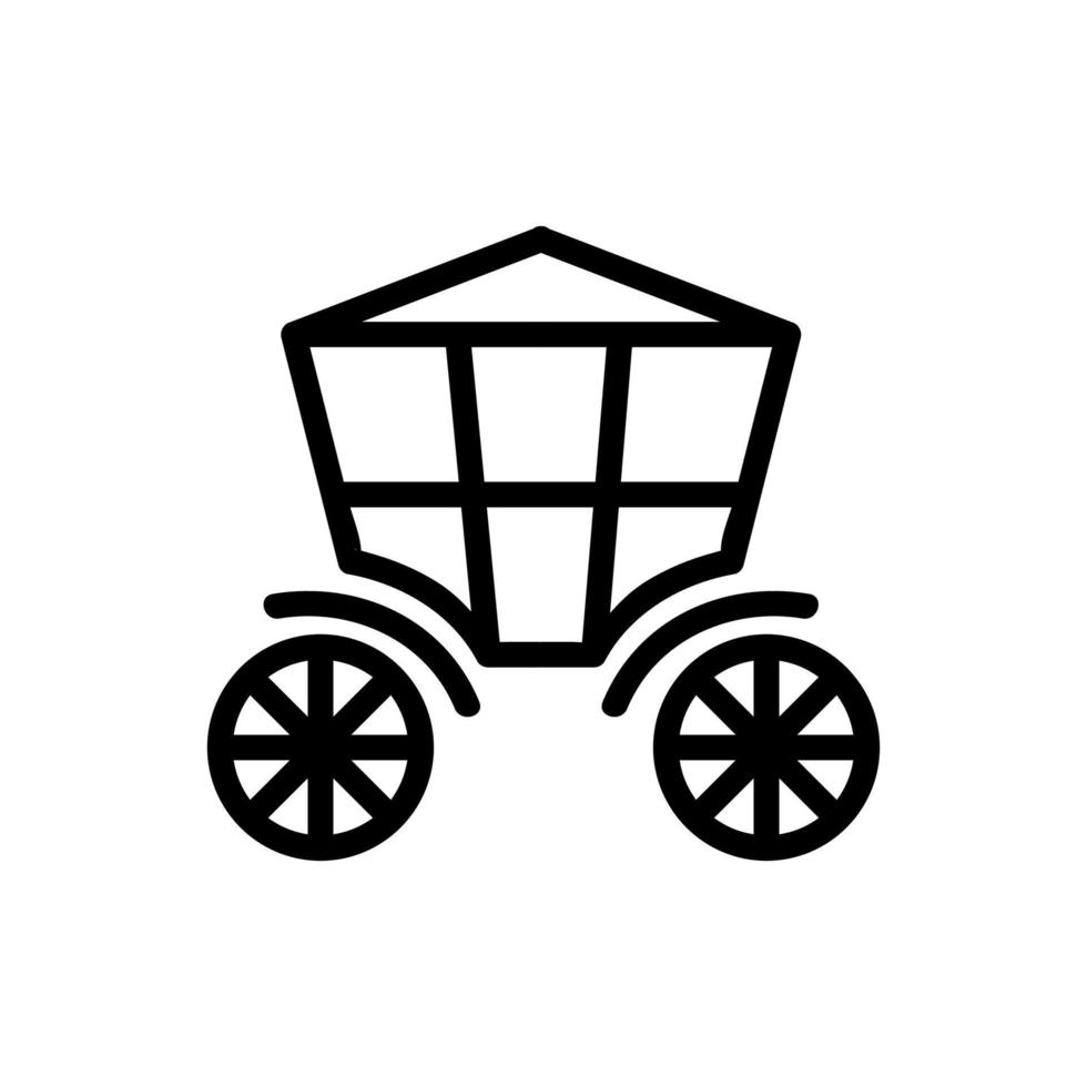 Coach brougham icon vector. Isolated contour symbol illustration vector