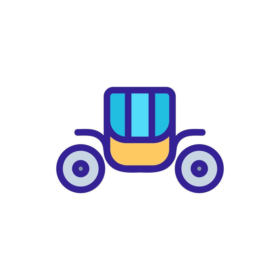 Coach brougham icon vector. Isolated contour symbol illustration vector
