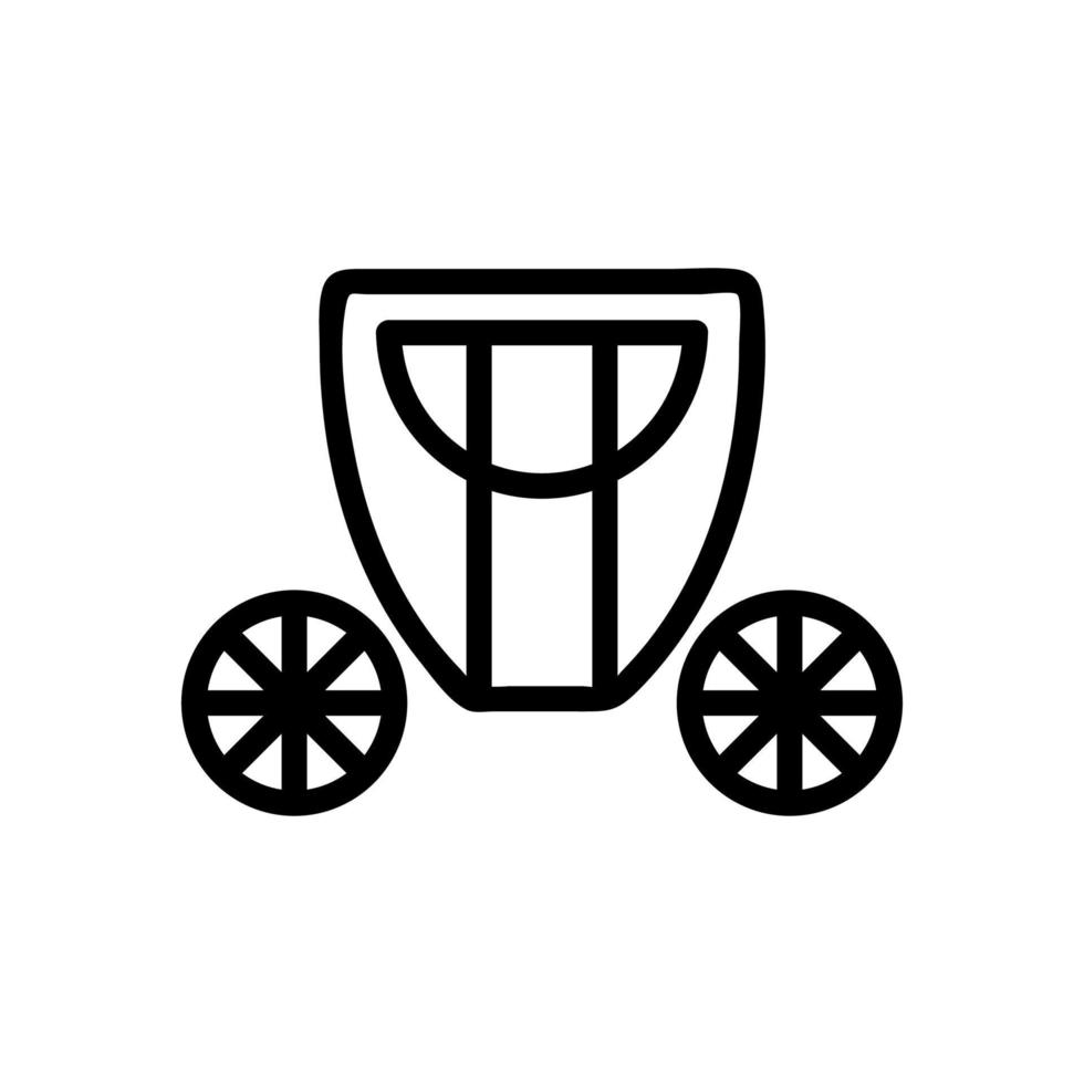 Coach brougham icon vector. Isolated contour symbol illustration vector