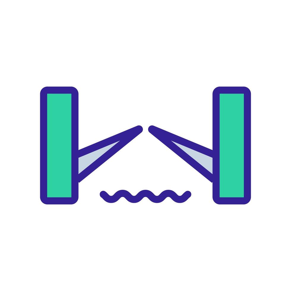 Bridge icon vector. Isolated contour symbol illustration vector