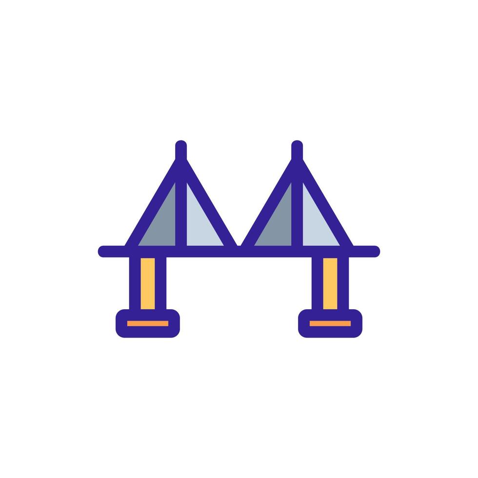 Bridge icon vector. Isolated contour symbol illustration vector