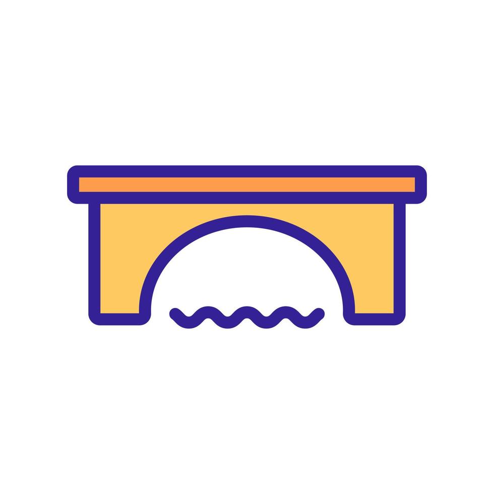 Bridge icon vector. Isolated contour symbol illustration vector
