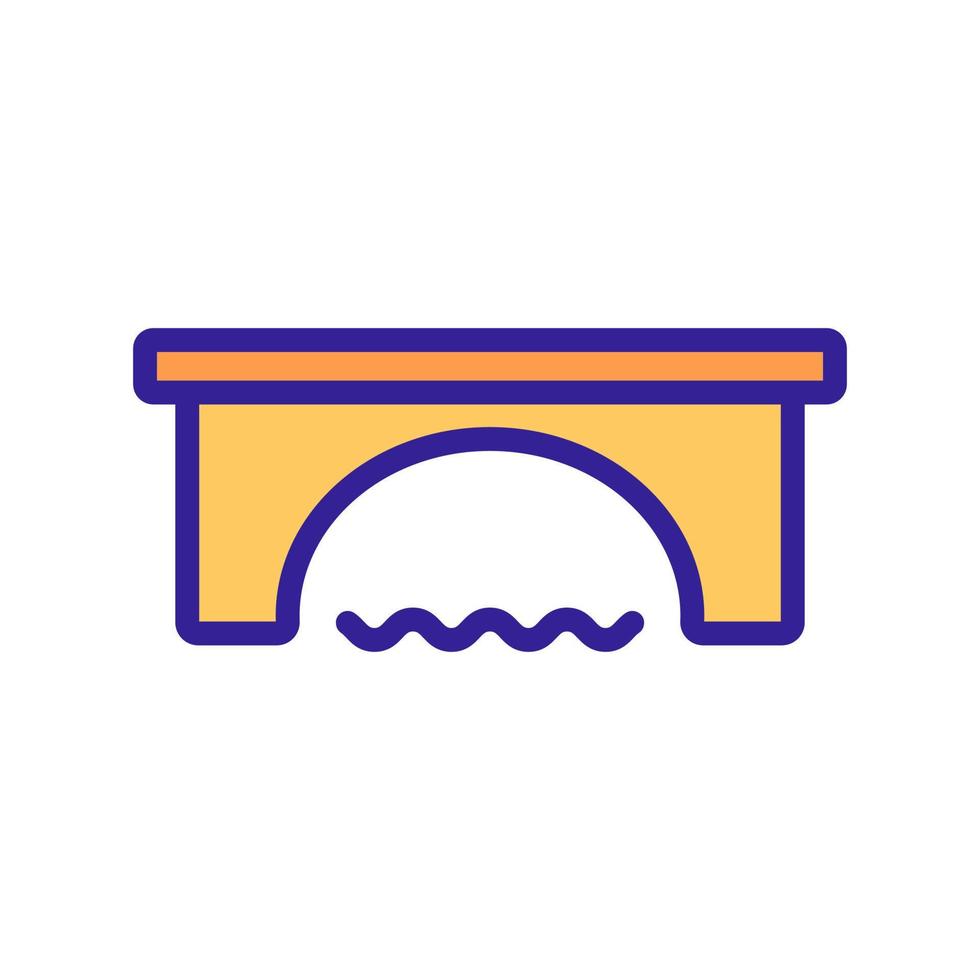 Bridge icon vector. Isolated contour symbol illustration vector