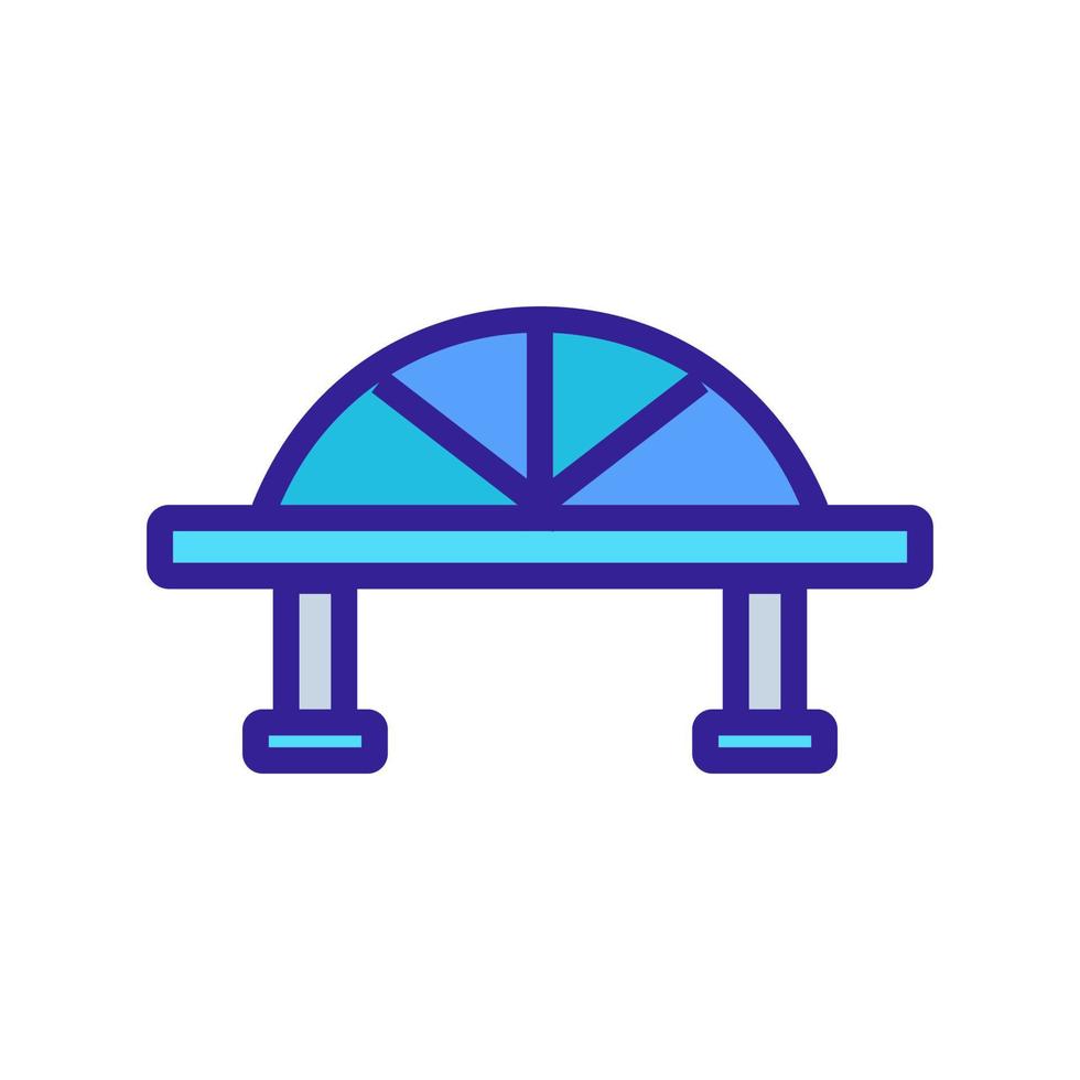 Bridge icon vector. Isolated contour symbol illustration vector