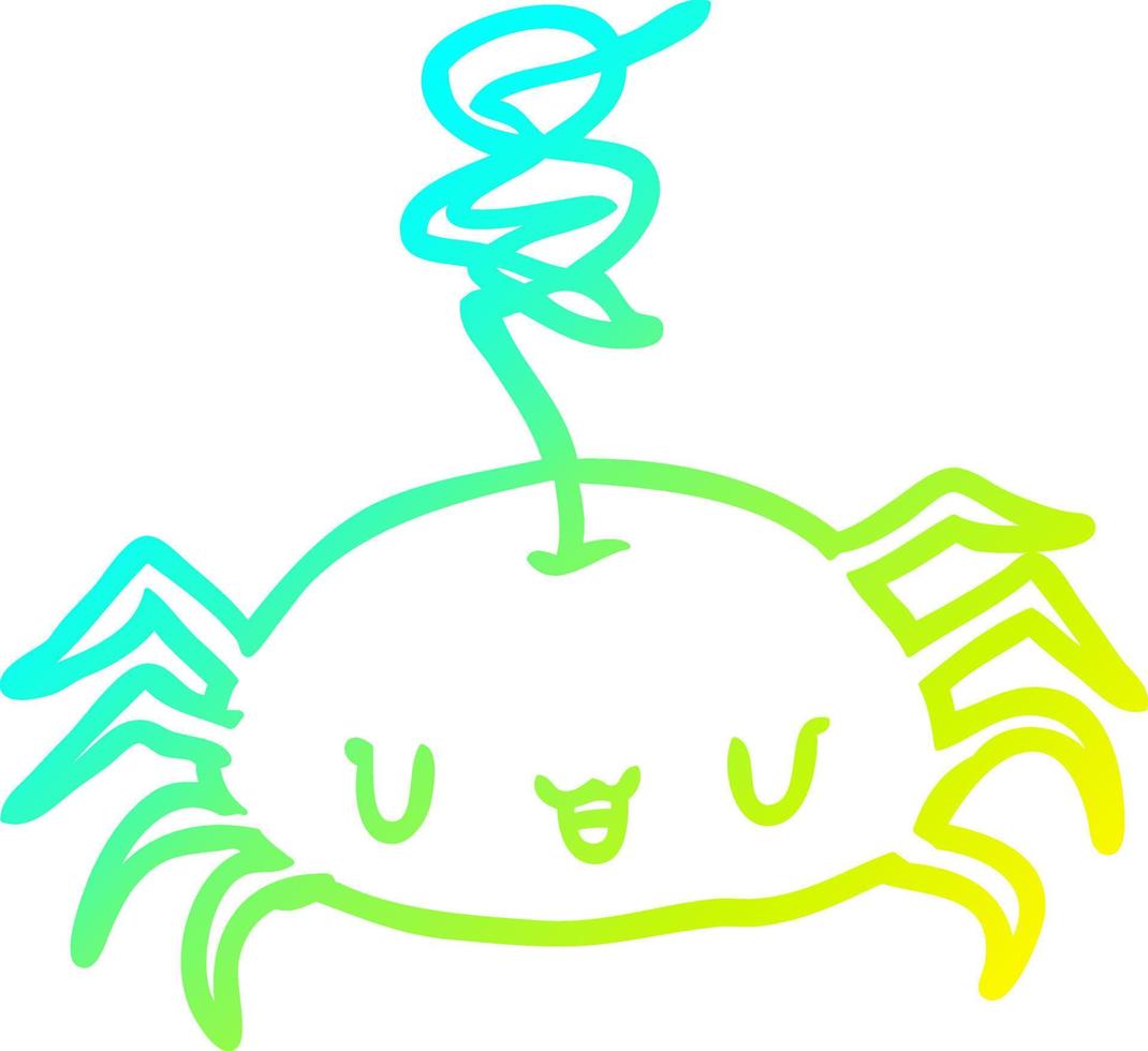 cold gradient line drawing halloween spider vector