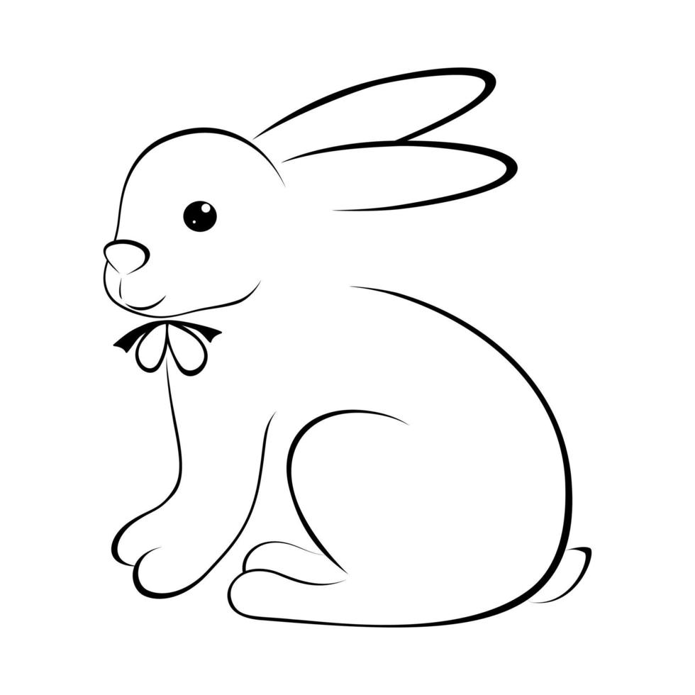conejo, conejito, liebre icono de línea web. vector