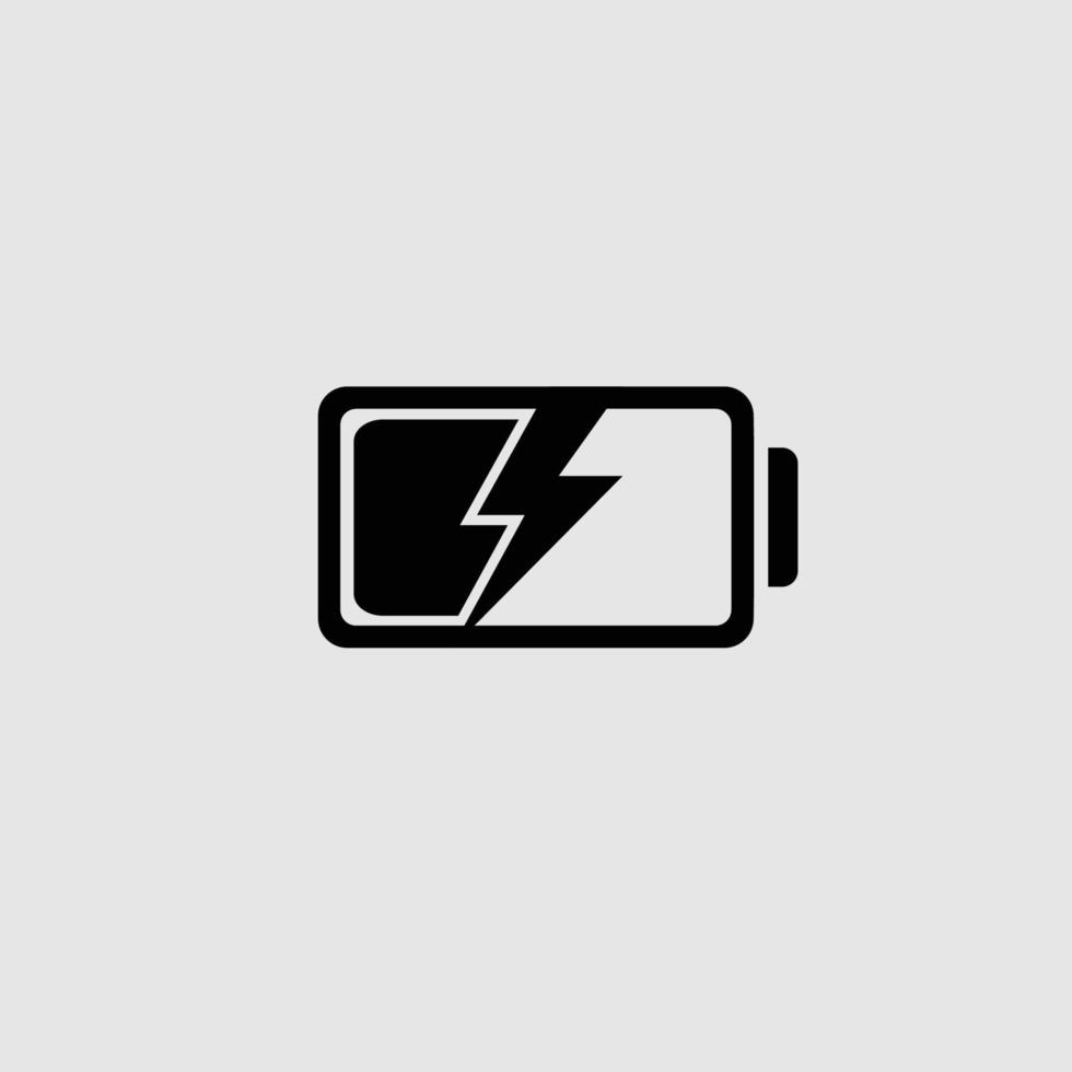 Battery vector icon, charge symbol. Simple, flat design for web or mobile app