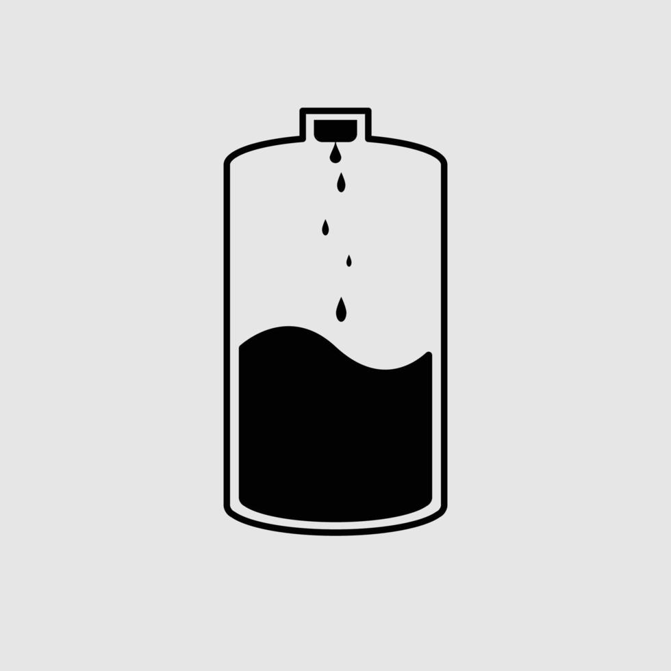 Battery vector icon, charge symbol. Simple, flat design for web or mobile app