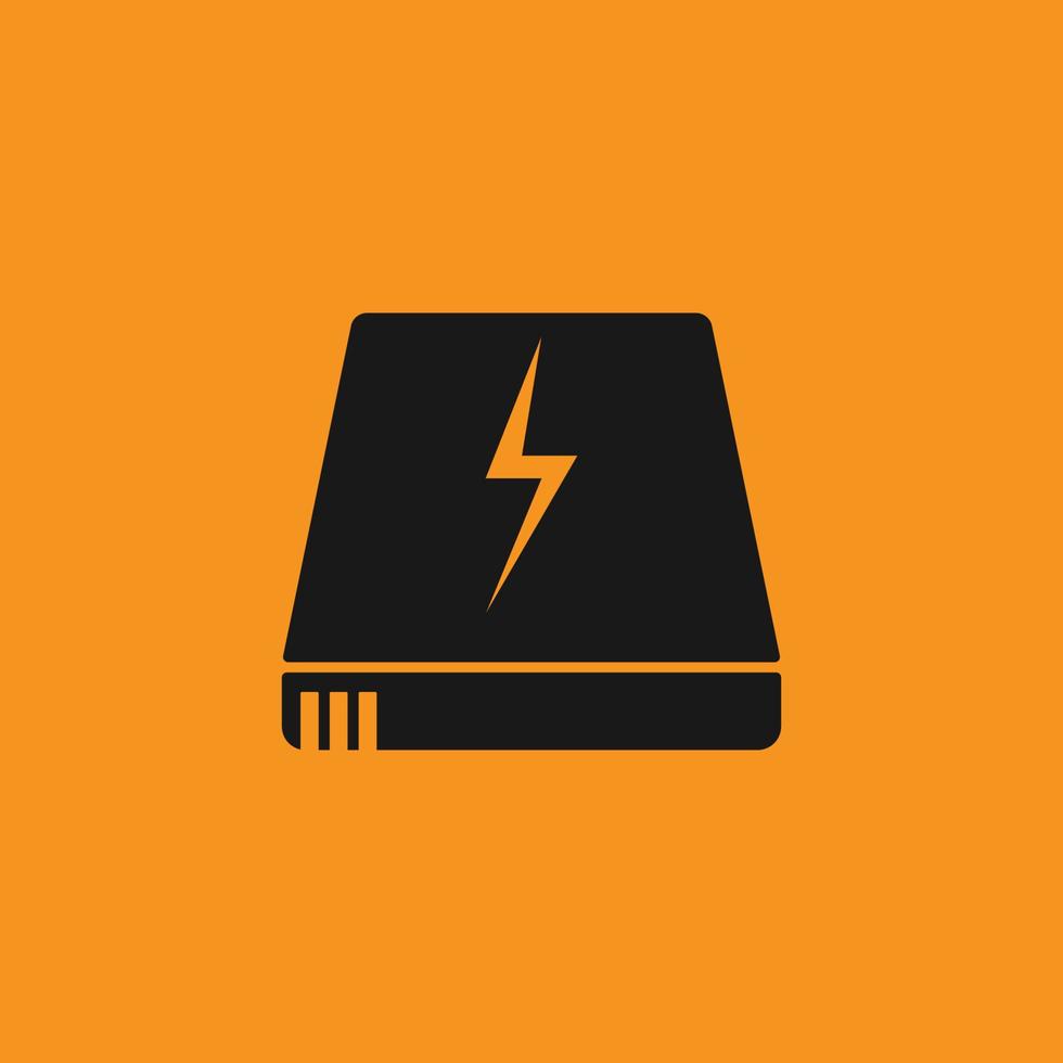 Battery vector icon, charge symbol. Simple, flat design for web or mobile app